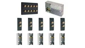 Kit piastra frontale parete altoparlante AV audio surround 5.0 nero opaco - NON SALDATO - Foto 1 di 9