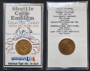 USA Medaille 1989 SPACE SHUTTLE CREW Discovery vz-st 121751 - Bild 1 von 1