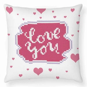 Diamond Dotz - Diamond Painting Kit - Cushion - Love You - Picture 1 of 3