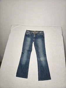 J & Company Y2K Robertson Jeans Crystals Studs Leopard Print Design Size 31 - Picture 1 of 7