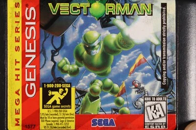 Sega Genesis Vectorman vintage original video game loose cartridge classic 1995 - Image 1 of 4