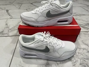New Nike Air Max SC White/Metallic Platinum Sz Men’s 10.5/Women 12 Athletic Shoe - Picture 1 of 7
