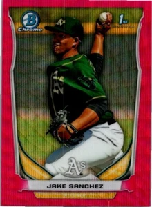 2014 Bowman Chrome #BCP88 Jake Sanchez Prospects Pink Wave Refractors #/65 - Picture 1 of 2