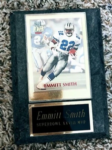 EMMITT SMITH PLAQUE DALLAS COWBOYS FOOTBALL NFL Pro Set Football Card - Picture 1 of 1