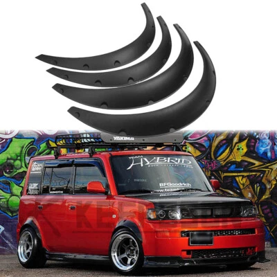 Kit de arcos de rueda de carrocería ancha para guardabarros de coche de 4,5" negros para Scion xB 2004-2015 Foto 1 de 4