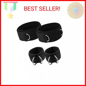 Thigh Straps Ankle Cuffs Adjustable Neoprene Padded Cable Machines Legs Exercise - Picture 1 of 2
