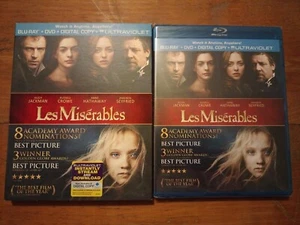 Les Miserables (Blu-ray + DVD, 2013, 2-Disc Set w Slipcover) Hugh Jackman Sealed - Picture 1 of 5