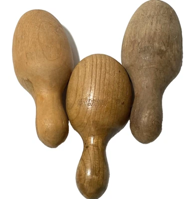 LOTE DE 3 Calcetín De Colección Madera Maciza Darner Primitivo Tallado Herramienta de Costura Forma de Pie Foto 1 de 4