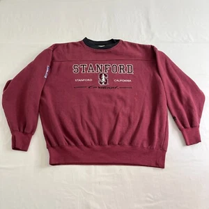 Maglione Vintage Stanford University Uomo XL Rosso Lee Sport Pullover Felpa - Foto 1 di 15