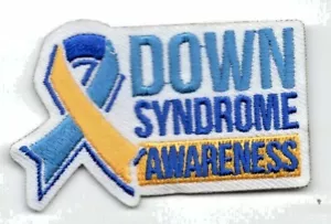 DOWN SYNDROME AWARENESS Iron On Patch Medical - Picture 1 of 1