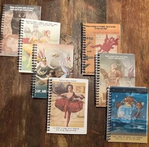 Confezione 7 Diari d'Arte Motivazionali Rilegati a Spirale Foderati - Foto 1 di 3
