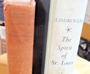 Two Vintage HC Books Lindbergh The Lone Eagle & Spirit of St. Louis - Picture 1 of 13
