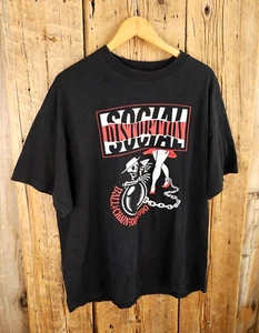 Vintage Social Distortion 1990 Ball & Chain Tour T Shirt Size Large - Picture 1 of 2