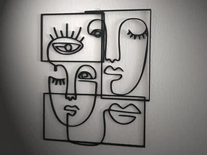 Gesichte Wanddekoration Bild Deko Frau Wandkunst Dekoration Wanddeko Geschenk - Bild 1 von 1