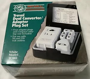 New Rival Travel Dual Converter / Adapter Plug Set TC661 - White - Picture 1 of 3