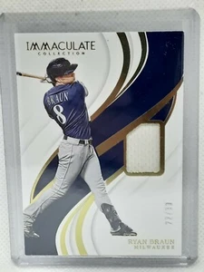 Ryan Braun 2019 Immaculate Baseball - PATCH (22/99) - Milwaukee Brewers - Picture 1 of 2