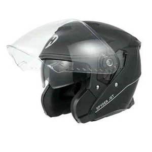 Daytona Spyder Jet DOT ECE Helmet Dull Black Motorcycle Helmet SJ1-B - Picture 1 of 8