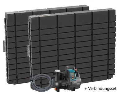 Regenwassertank 2 x 1000 Liter ThinTanks oberirdischer schmaler Wandtank + Pumpe - Bild 1 von 4