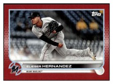 ELIESER HERNANDEZ 2022 Topps Mini /5 Red #9 MLB Marlins  ID:46701
