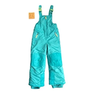Pantaloni da neve bambina XS 4-5 teal bavaglini salopette invernale verde neve pesante - Foto 1 di 10