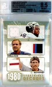 2009 SPORTKING DECADES GOLD 1/1 #3 TAYLOR / WALLACE / SCHMIDT PATCHES BGS 8.5 - Picture 1 of 2