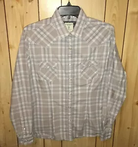 Panhandle Rough Stock Women's Sz Medium Shirt Plaid Snap Button Western L/S - Picture 1 of 6