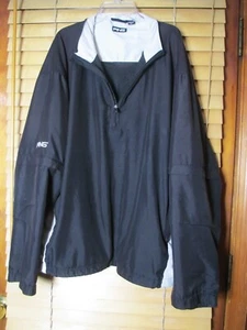 Ping Men’s L 1/4 Zip Black Convertible Windbreaker Jacket Lined Pullover Pockets - Picture 1 of 7