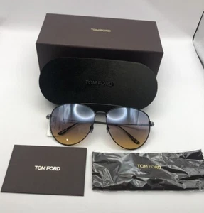 Tom Ford Sunglasses Milla 59 mm Gradient Aviator Black Smoke Lens Metal FT0784 - Picture 1 of 4