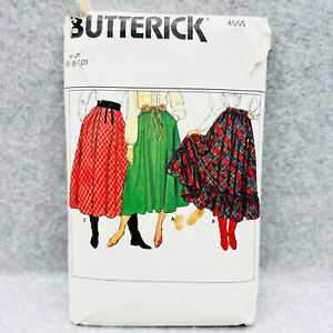 Butterick 4555 Flared Bias Skirts Misses Size 6 10 Sewing Pattern Ruffle