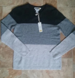 100% 2-PLY Cashmere Jumper, C&C CALIFORNIA ,Size L, Grey, Women's - Picture 1 of 8