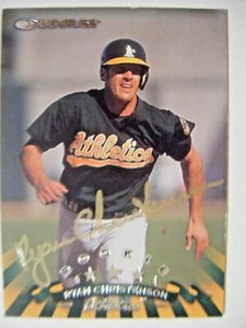 RYAN CHRISTENSON signed RC A's 1998 Donruss baseball card AUTO Autographed #207