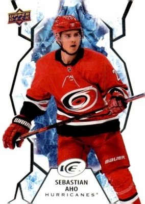2021-2022 Upper Deck Ice #71 Sebastian Aho Carolina Hurricanes - Image 1 of 2