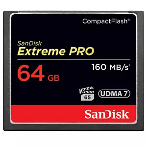 SanDisk Extreme Pro CF 64GB VPG65 UDMA 7 160MB/s Compact Flash Memory Card - Picture 1 of 1