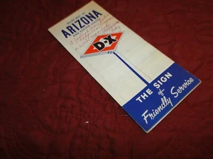Vintage 1950's DX Sunoco Gas & Oil Road Map of Arizona Lot # E-45 - Bild 1 von 6