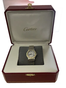 Vintage Cartier Santos Octagon Watch 18K YG 29mm - Picture 1 of 4
