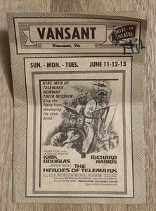 Programa de cine vintage Vansant Drive-In 1967 Virginia Three Stooges - Imagen 1 de 3