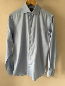 Boggi Milano (Italien) Langarmhemd Classic Fit - Blau - Gr. M (15 1/2') - Bild 1 von 6