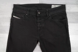 Mens Diesel SLEENKER Stretch Slim Skinny Black Jeans W32 L31 Wash 0886Z - Picture 1 of 14