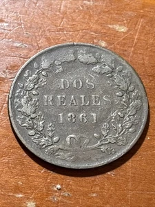 Argentina 1861 2 Reales KM# 11a- Circulado - Imagen 1 de 2