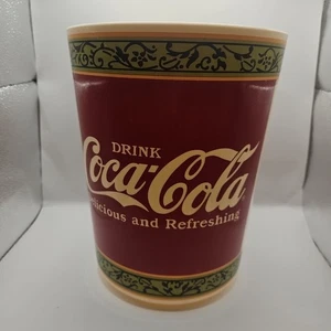 Drink Coca-Cola Vintage Style Plastic Wastebasket 10" Tall - Picture 1 of 16