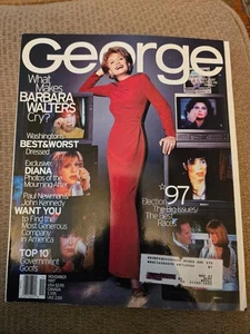 John JFK Kennedy Jr November 1997 GEORGE Magazine Barbara Walters Cover - Bild 1 von 7