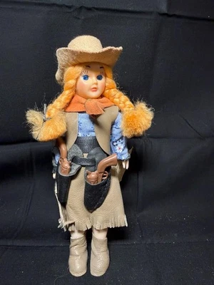 Collectible Vintage Carlson Cowgirl Doll  #344   8" Tall Made in USA - Image 1 of 4