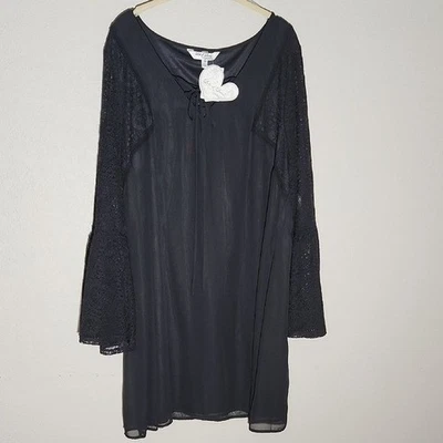 Много любви на Speechless черный кружевной Bell рукав платье 2 X женщин ведьмы готики - Изображение 1 из 4