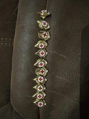 a collection of American Red Cross blood donor pins From 1 Till 8 Gallon, 11 PCs - Image 1 of 4