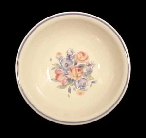 Pfaltzgraff GateHouse Bowl 6" Cereal Pink Blue Floral Ivory China Dinnerware - Picture 1 of 3