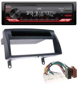 JVC DAB MP3 Bluetooth USB Autoradio für Toyota Corolla E12 2003-2008 dunkelgrau - Bild 1 von 7