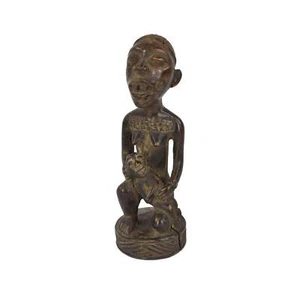 Bakongo Villi Kneeling Figure Miniature 6.5 inch Congo JK Brown Collection - Picture 1 of 4