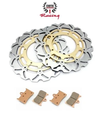 2 Front Brake Rotors and Brake Pads for Yamaha YZF R1  2015-21  YZF R6 2017-2021 - Image 1 of 4