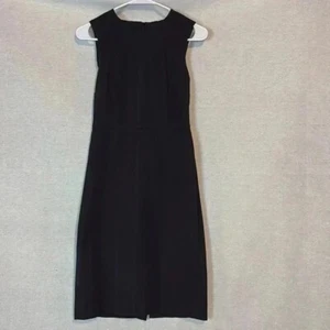 NWT Banana Republic Black Pencil Sleeveless Midi Dress Size 0 Office Career Chic - Picture 1 of 6
