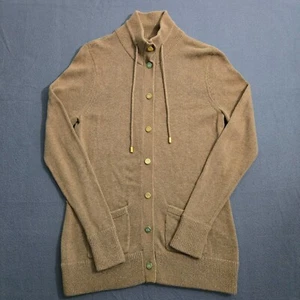 Banana Republic Women XS Cardigan Sweater Beige Gold Buttons Pockets - Picture 1 of 14